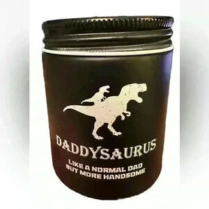 Daddysaurus Candle - Screw Top Lid. Cedar Vetiver Patchouli Scent - New In Box